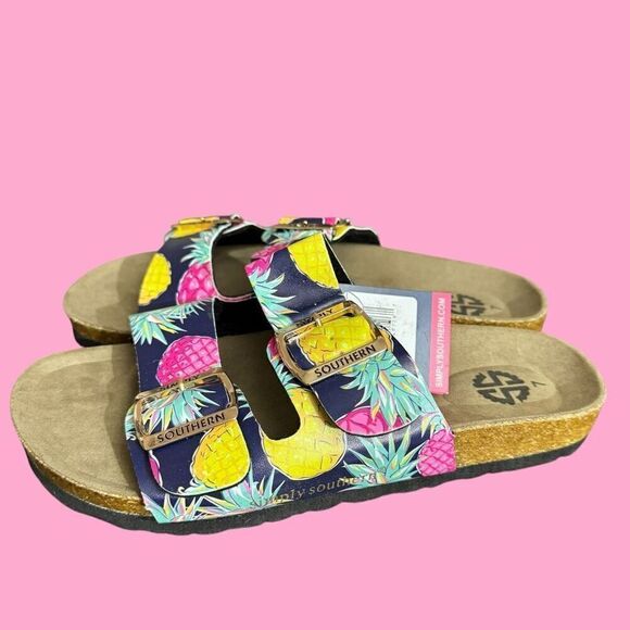 Simply Southern Double Strap Leather Sandals / SZ: 7 / NWT - Picture 4 of 6